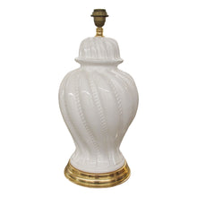 Load image into Gallery viewer, Pair of Large 1950s Italian White Glazed Ceramic Table Lamps