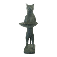 Load image into Gallery viewer, 1960s Pair of Bronze Bird Baths Cat Statues in the Style of Diego Giacometti, English
