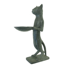 Load image into Gallery viewer, 1960s Pair of Bronze Bird Baths Cat Statues in the Style of Diego Giacometti, English