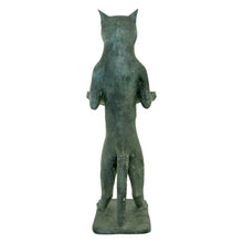 Load image into Gallery viewer, 1960s Pair of Bronze Bird Baths Cat Statues in the Style of Diego Giacometti, English