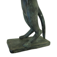 Load image into Gallery viewer, 1960s Pair of Bronze Bird Baths Cat Statues in the Style of Diego Giacometti, English