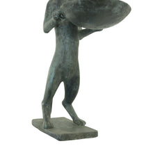 Load image into Gallery viewer, 1960s Pair of Bronze Bird Baths Cat Statues in the Style of Diego Giacometti, English