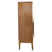Load image into Gallery viewer, 1940s Elegant Swedish Ash Veneer Cabinet with Carved Frieze and Ample Storage
