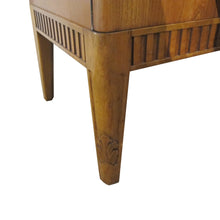 Load image into Gallery viewer, 1940s Elegant Swedish Ash Veneer Cabinet with Carved Frieze and Ample Storage