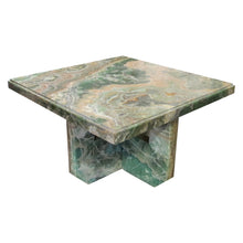Load image into Gallery viewer, Mid-Century Italian Green Marble Table with Intersecting Mable base