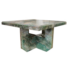 Load image into Gallery viewer, Mid-Century Italian Green Marble Table with Intersecting Mable base