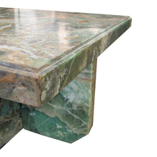 Load image into Gallery viewer, Mid-Century Italian Green Marble Table with Intersecting Mable base