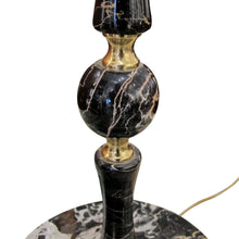 Load image into Gallery viewer, 1970s Elegant Pair of Black Marble and Brass Floor Lamps, Swedish