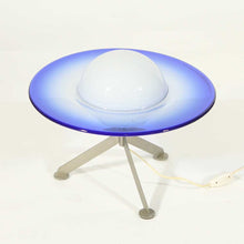 Load image into Gallery viewer, Blue and White glass Murano glass Satellite lamp