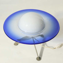 Load image into Gallery viewer, Blue and White glass Murano glass Satellite lamp