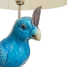 Load image into Gallery viewer, Mid-century Pair of Ceramic Parrot Table lamps with White Marble Base, Italian