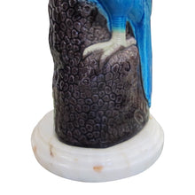 Load image into Gallery viewer, Mid-century Pair of Ceramic Parrot Table lamps with White Marble Base, Italian