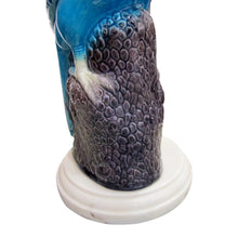 Load image into Gallery viewer, Mid-century Pair of Ceramic Parrot Table lamps with White Marble Base, Italian