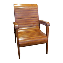 Load image into Gallery viewer, Mid-Century Pair of Wood-Slatted Curved Chair, Italian