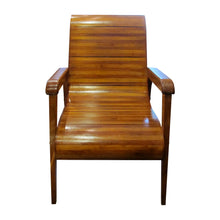 Load image into Gallery viewer, Mid-Century Pair of Wood-Slatted Curved Chair, Italian