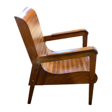 Load image into Gallery viewer, Mid-Century Pair of Wood-Slatted Curved Chair, Italian