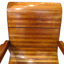 Load image into Gallery viewer, Mid-Century Pair of Wood-Slatted Curved Chair, Italian