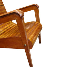 Load image into Gallery viewer, Mid-Century Pair of Wood-Slatted Curved Chair, Italian
