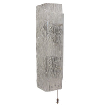 Load image into Gallery viewer, 1960s German Ice Glass Pair of Large Rectangular Wall Lights by Kalmar