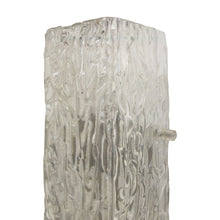 Load image into Gallery viewer, 1960s German Ice Glass Pair of Large Rectangular Wall Lights by Kalmar