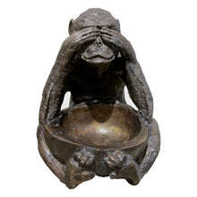 Load image into Gallery viewer, Three Wise Monkeys Bronze Sculptures “See No Evil, Hear No Evil, Speak No Evil”, Mid-Century, English