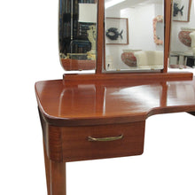 Load image into Gallery viewer, 1940s Scandinavian Vanity Dressing Table with Its Triptych Mirror