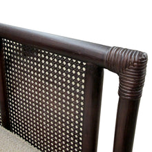 Load image into Gallery viewer, Pair of French Mid-Century Bamboo and Rattan Armchairs with Boucle Upholstery