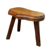 Load image into Gallery viewer, Mid-Century Set of Four Milking Stools Carved in Oak Wood, French