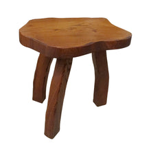 Load image into Gallery viewer, Mid-Century Set of Four Milking Stools Carved in Oak Wood, French
