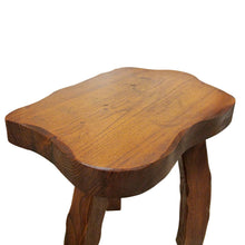 Load image into Gallery viewer, Mid-Century Set of Four Milking Stools Carved in Oak Wood, French