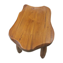 Load image into Gallery viewer, Mid-Century Set of Four Milking Stools Carved in Oak Wood, French