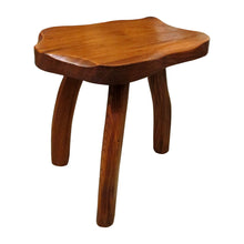 Load image into Gallery viewer, Mid-Century Set of Four Milking Stools Carved in Oak Wood, French