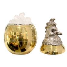 Load image into Gallery viewer, Mid-Century Large Gold Silver Plated Ice Bucket in the Shape of a Cockerel