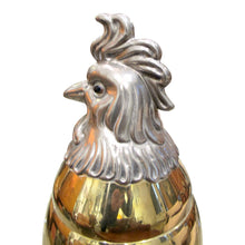 Load image into Gallery viewer, Mid-Century Large Gold Silver Plated Ice Bucket in the Shape of a Cockerel