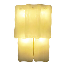 Load image into Gallery viewer, 1960s Pair of Frosted Ice Glass Two Tier Wall lights by J. T. Kalmar, Austrian