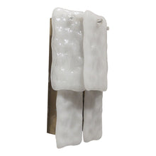 Load image into Gallery viewer, 1960s Pair of Frosted Ice Glass Two Tier Wall lights by J. T. Kalmar, Austrian