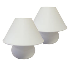 Load image into Gallery viewer, Pair of White Glass Mushroom Table Lamps by Glashütte Limburg, 1960s
