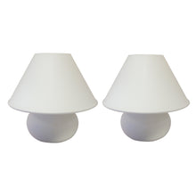 Load image into Gallery viewer, Pair of White Glass Mushroom Table Lamps by Glashütte Limburg, 1960s
