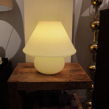 Load image into Gallery viewer, Pair of White Glass Mushroom Table Lamps by Glashütte Limburg, 1960s