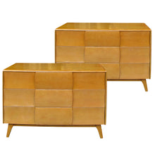 Load image into Gallery viewer, Pair of Vintage Heywood Wakefield "Kohinoor" Blonde Maple Chests of Drawers, American 1960s