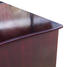 Load image into Gallery viewer, Pair of 1950s Bow-Fronted Swedish Mahogany Chests of Drawers with Brass Accents