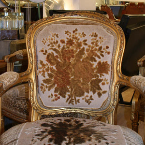 Pair of 1920s French fauteuils armchairs