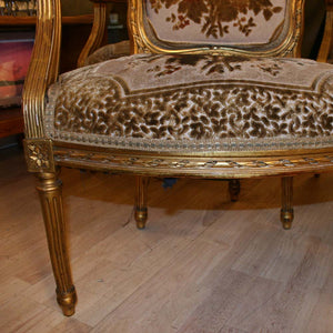 Pair of 1920s French fauteuils armchairs