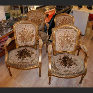 Pair of 1920s French fauteuils armchairs