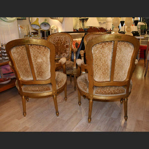 Pair of 1920s French fauteuils armchairs