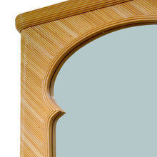 Load image into Gallery viewer, 1970s Large Pencil Reed Rattan Mirror Attributed to Vivai Del Sud, Italian