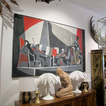 Load image into Gallery viewer, 1950 Very large Oil on Canvas “L’Orchestre” by Francois Jacquemin, French
