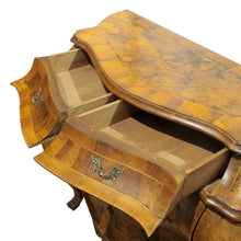 Load image into Gallery viewer, 1930s Bow Fronted Chest of Drawers, Rococo Style, Italian