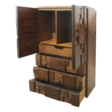 Load image into Gallery viewer, 1960s “Staccato” Tall Cabinet Designed by Paul Evans for Lane, American