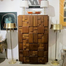 Load image into Gallery viewer, 1960s “Staccato” Tall Cabinet Designed by Paul Evans for Lane, American